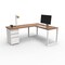 We'Re It Connect It L-Shaped Desk, 77 in D X 30 in H, 60 in W X Thermally Fused Laminate DI60304824L1BBF-WH-WAL - alternate 1